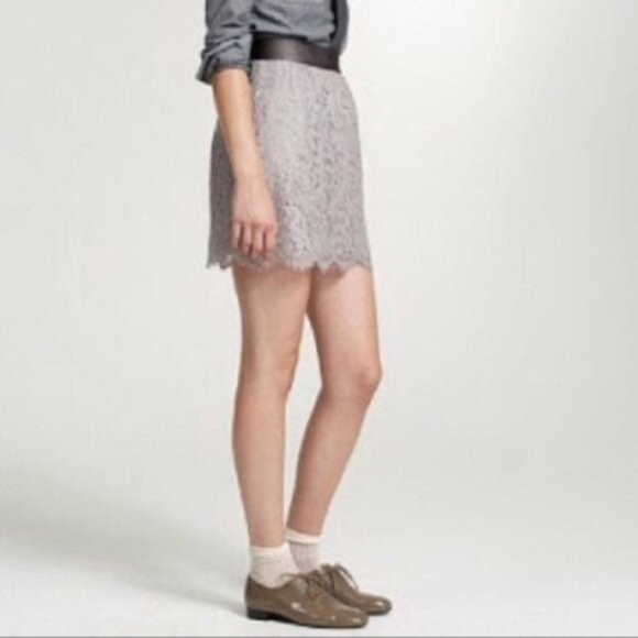 New J.Crew Grey Garden Lace Mini Skirt - Picture 3 of 7